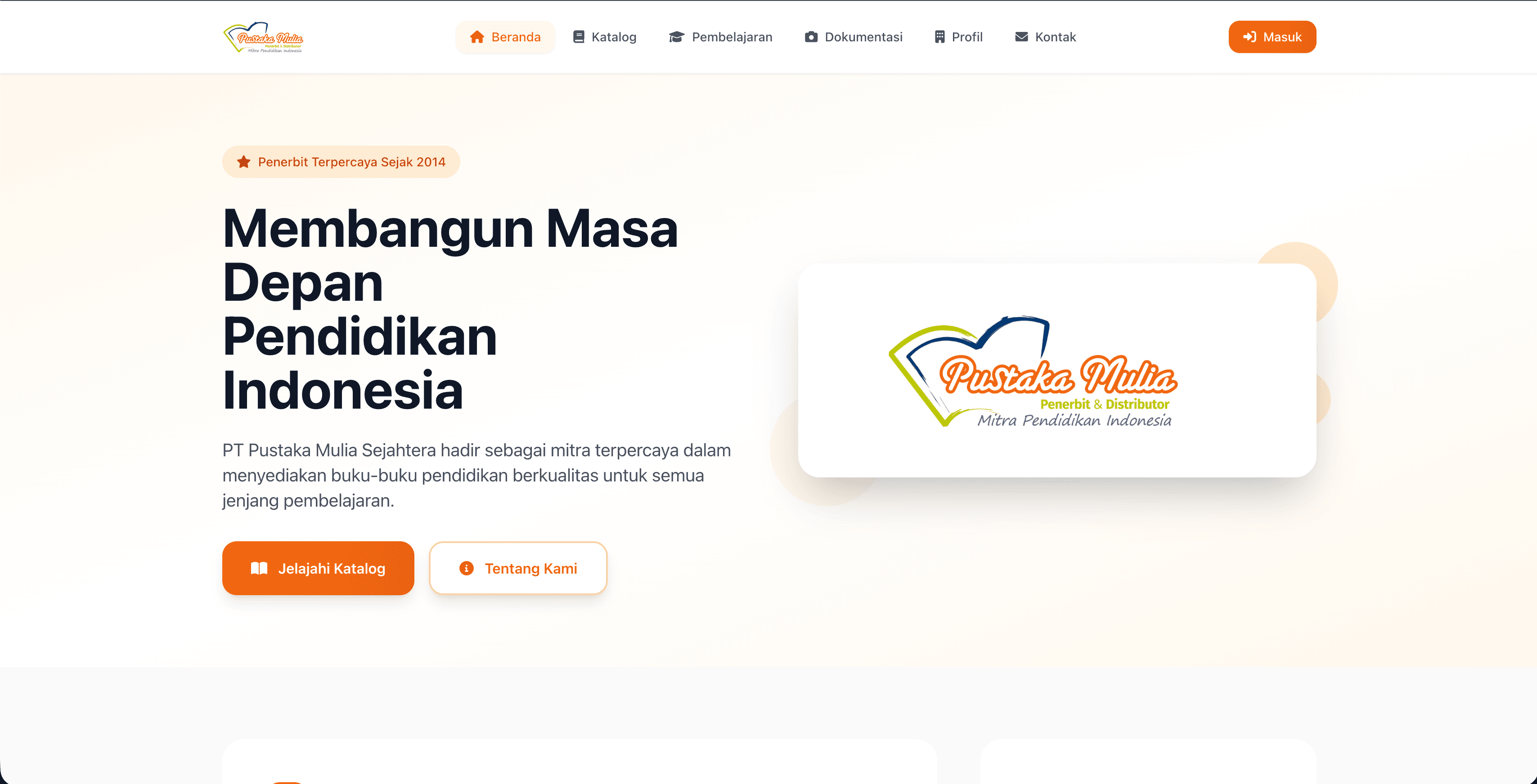 Pustaka Mulia Website — project screenshot